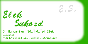 elek sukosd business card